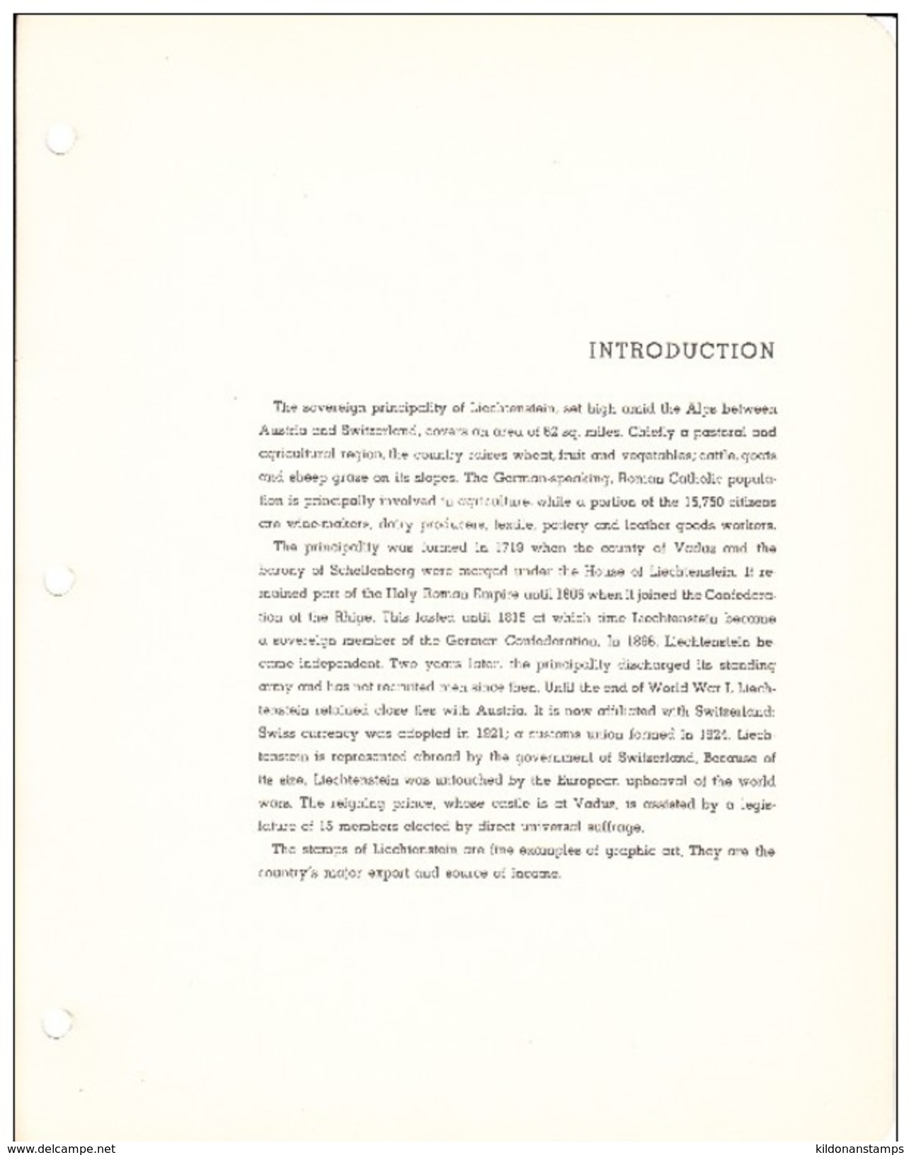 Liechtenstein 1912-66 Cancelled Collection, Minkus Album & Pages, Sc# See Notes - Lotti/Collezioni