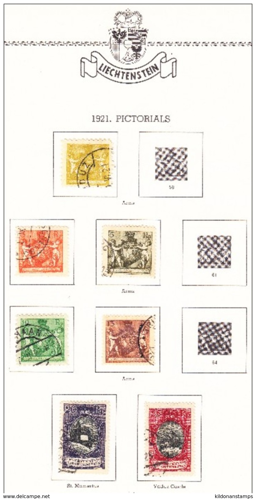 Liechtenstein 1912-66 Cancelled Collection, Minkus Album & Pages, Sc# See Notes - Lotti/Collezioni