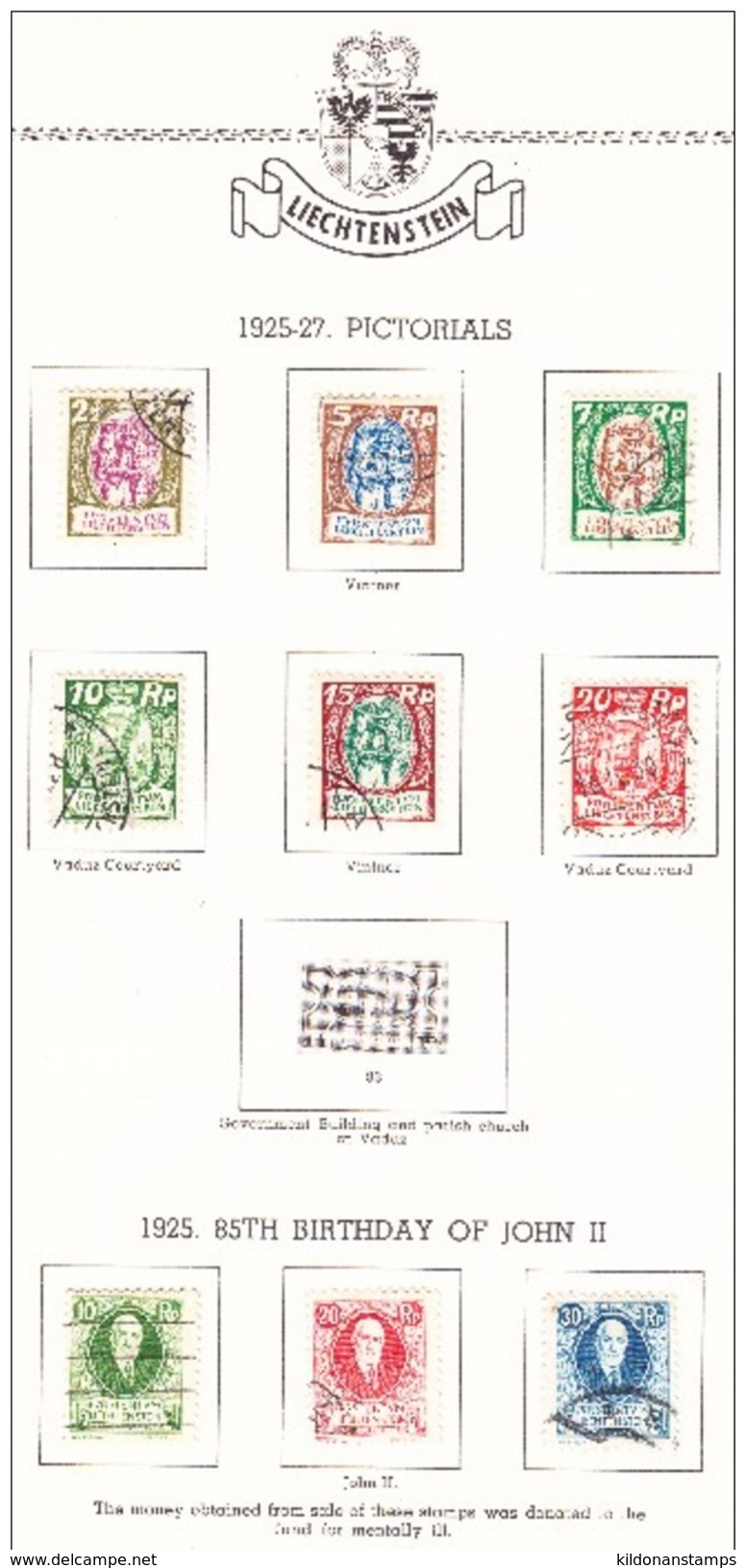 Liechtenstein 1912-66 cancelled collection, Minkus album & pages, Sc# see notes