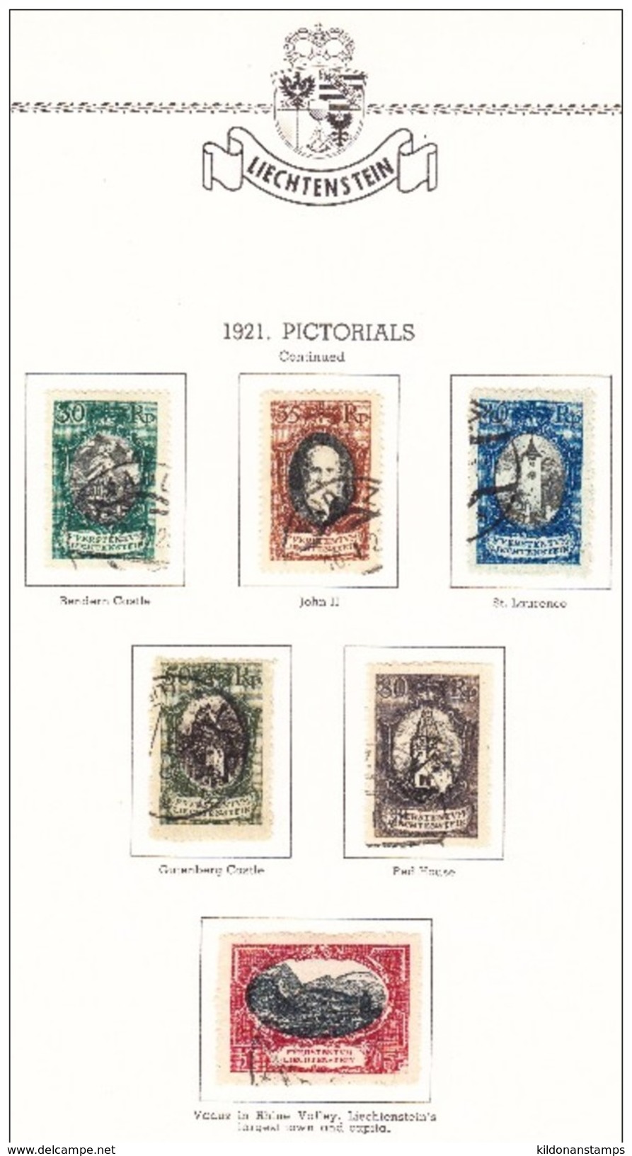 Liechtenstein 1912-66 cancelled collection, Minkus album & pages, Sc# see notes