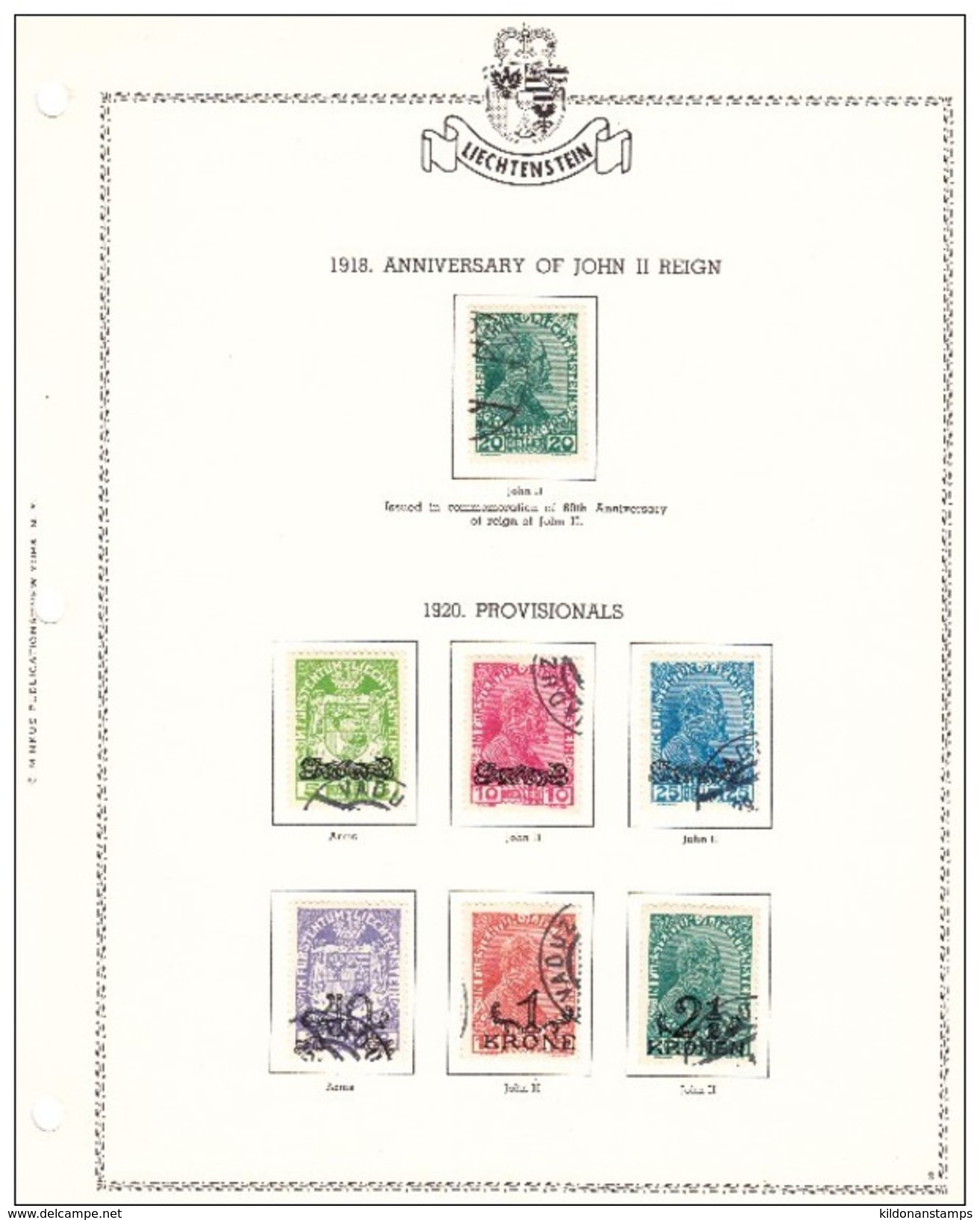 Liechtenstein 1912-66 cancelled collection, Minkus album & pages, Sc# see notes