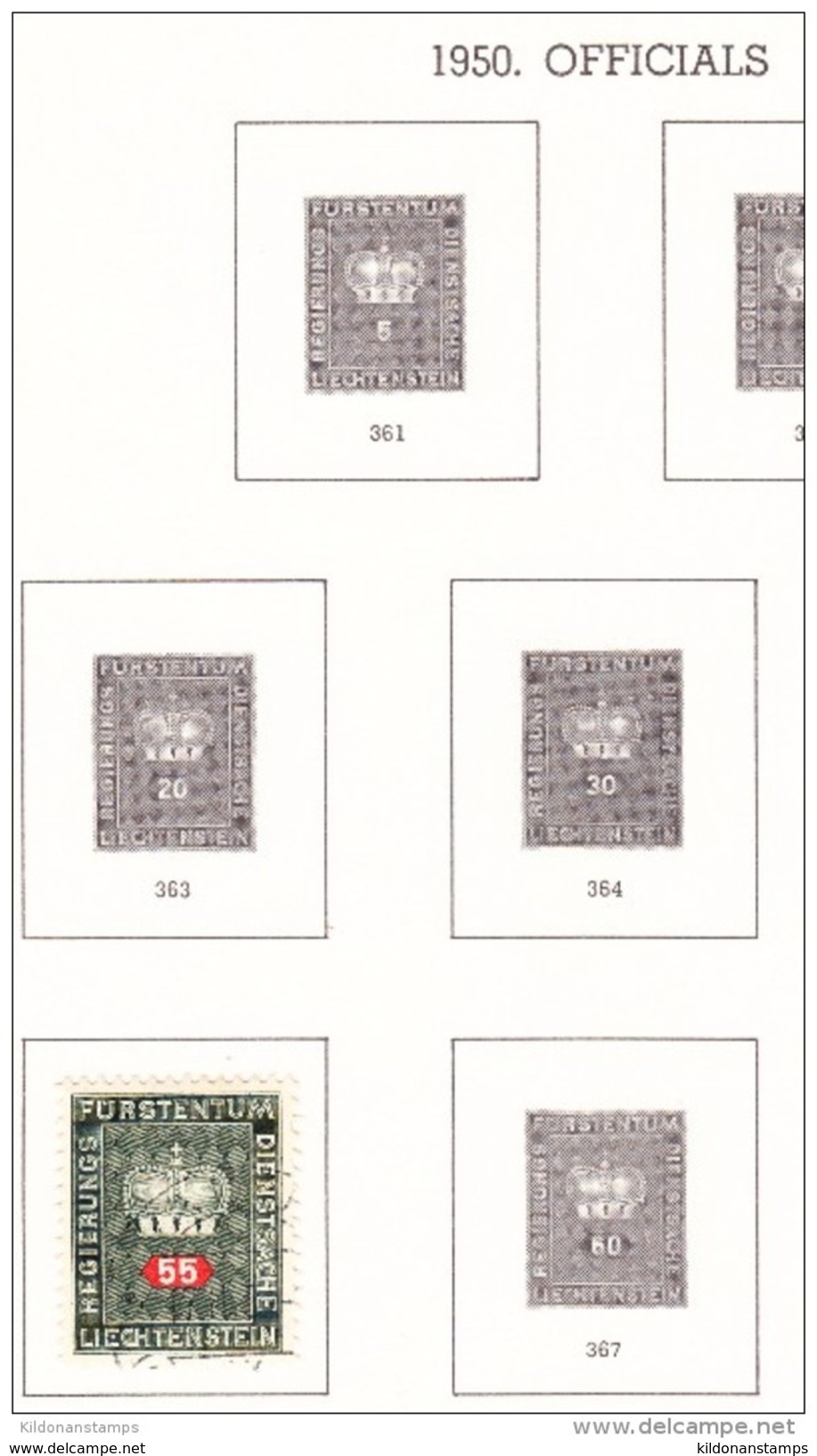 Liechtenstein 1912-66 cancelled collection, Minkus album & pages, Sc# see notes