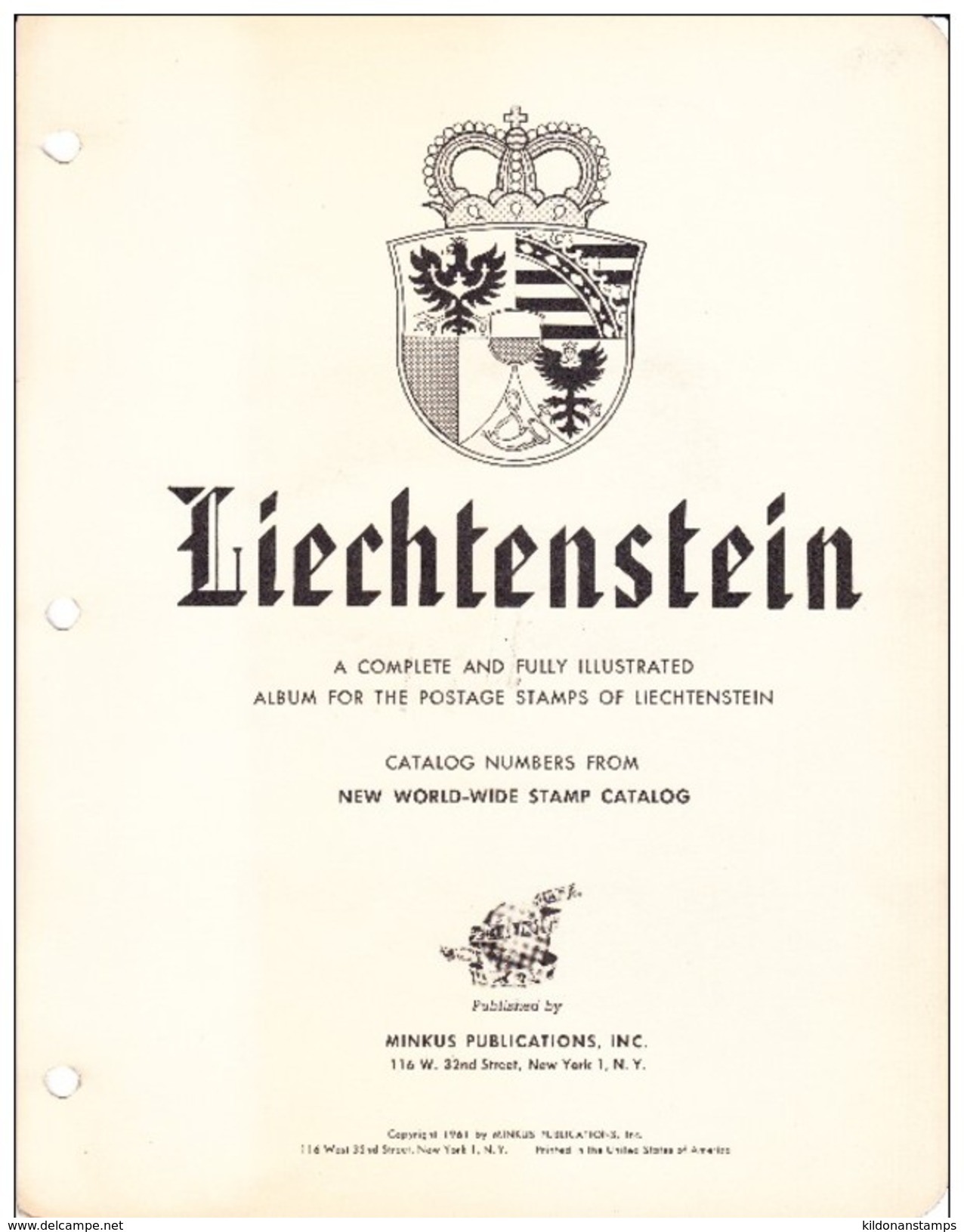 Liechtenstein 1912-66 Cancelled Collection, Minkus Album & Pages, Sc# See Notes - Gebraucht