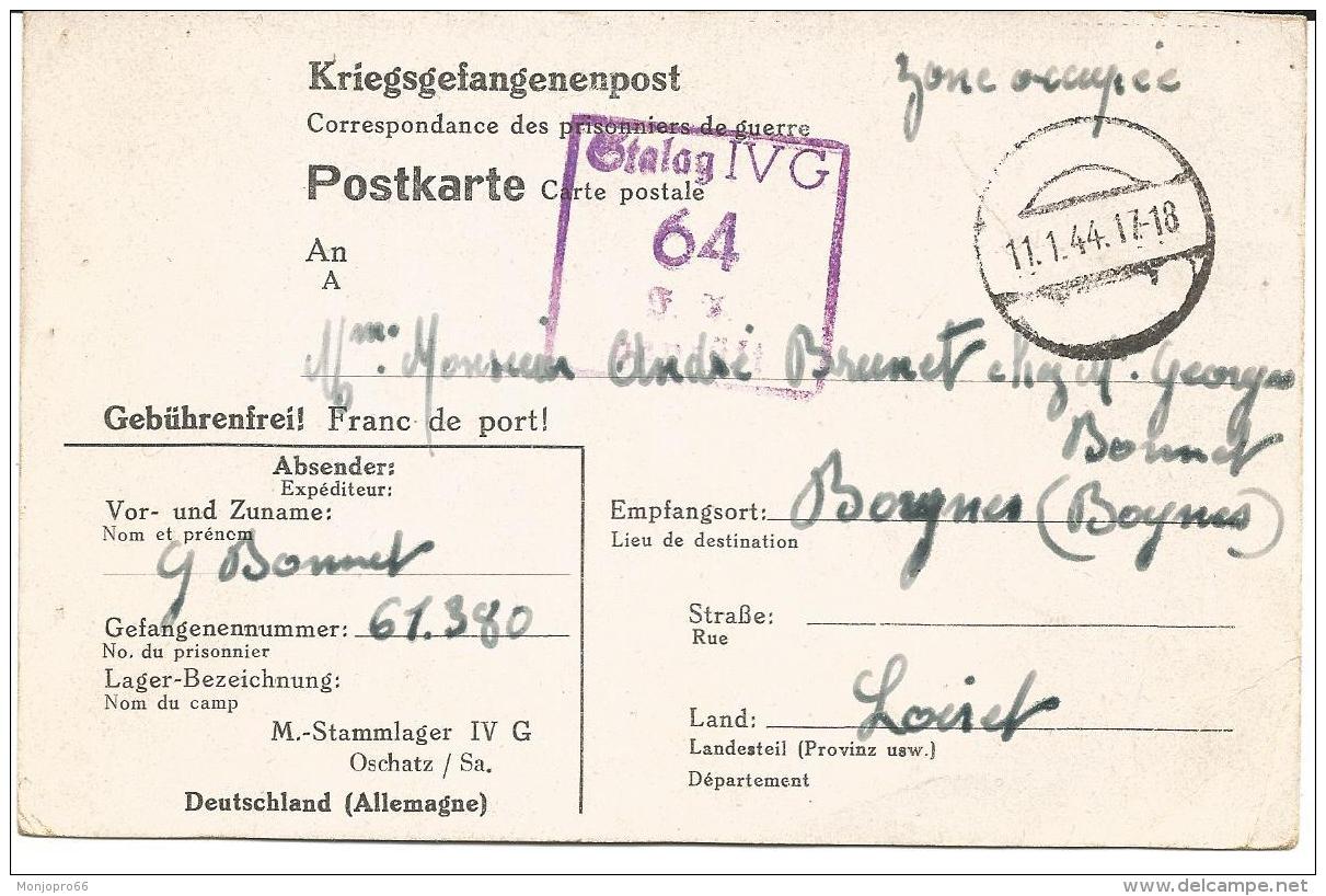 Doc Carte Recto Verso De Correspondance Des Prisonniers De Guerre De Kriegsgefangenenlager - Documents Historiques