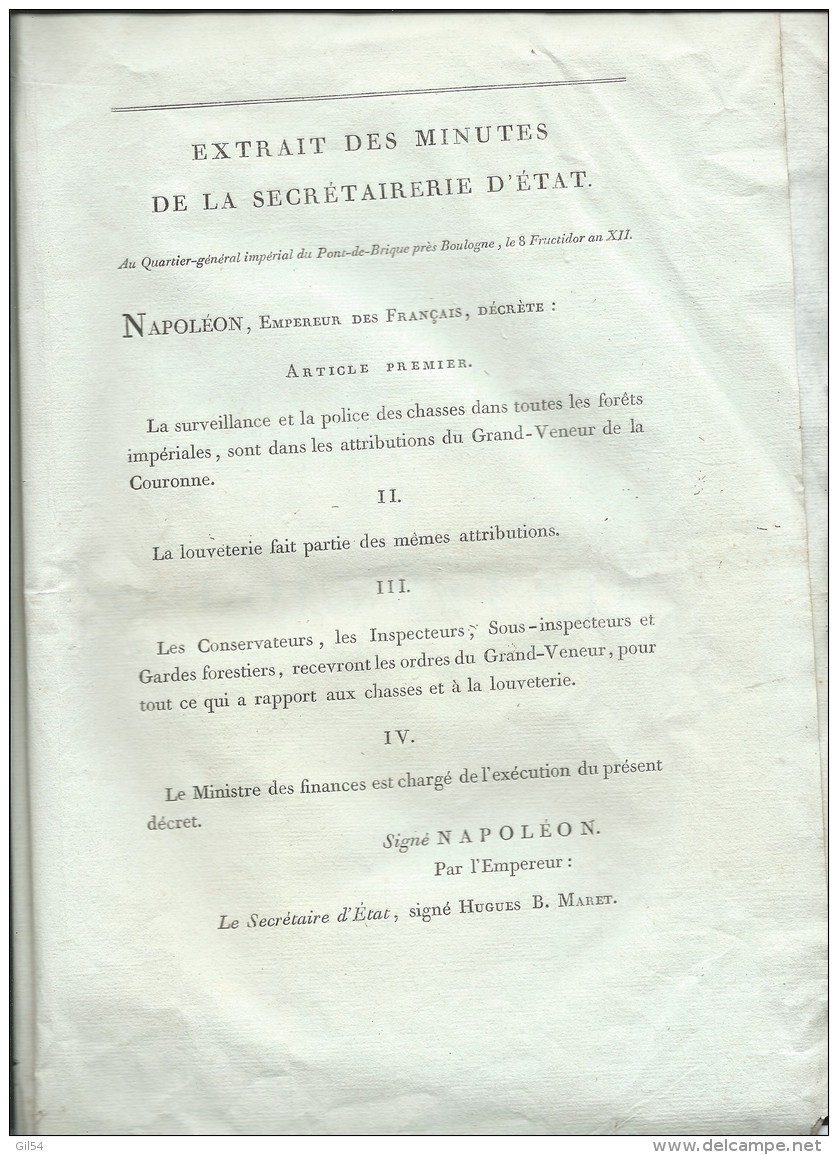 nomination par marechal bertiev de mr herbout comme lieutenant de louveterie ( dpt nord) on joint lire detail