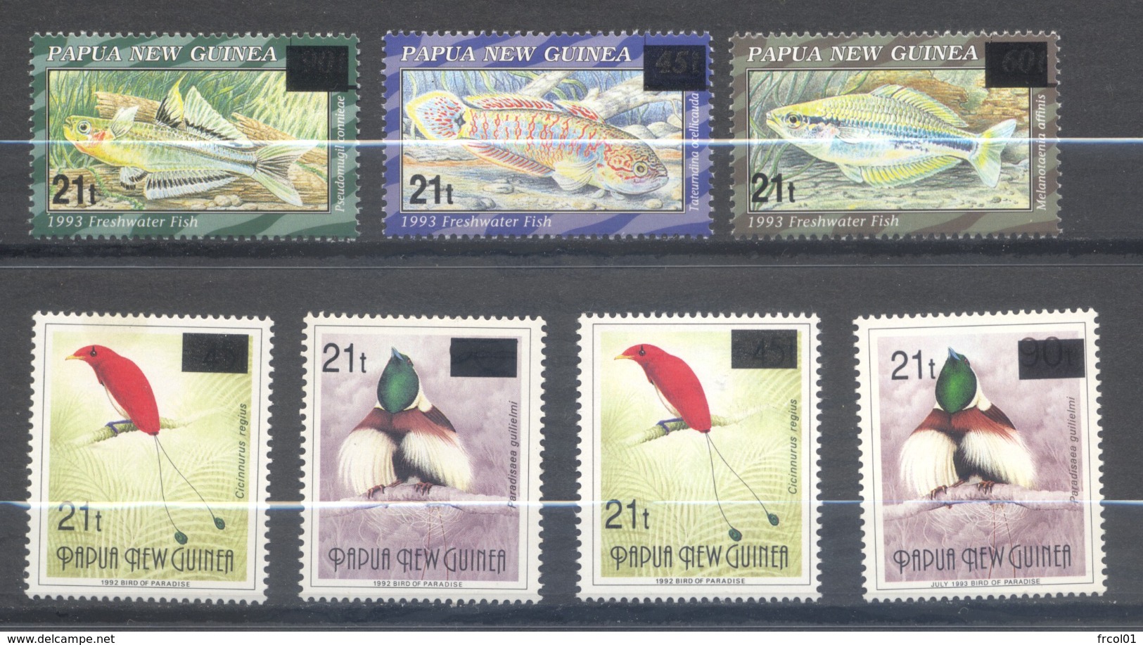 Papua New Guinea, Scott 876-878D, Yvert 742/744,732&732A,740&741 MNH - Papua-Neuguinea