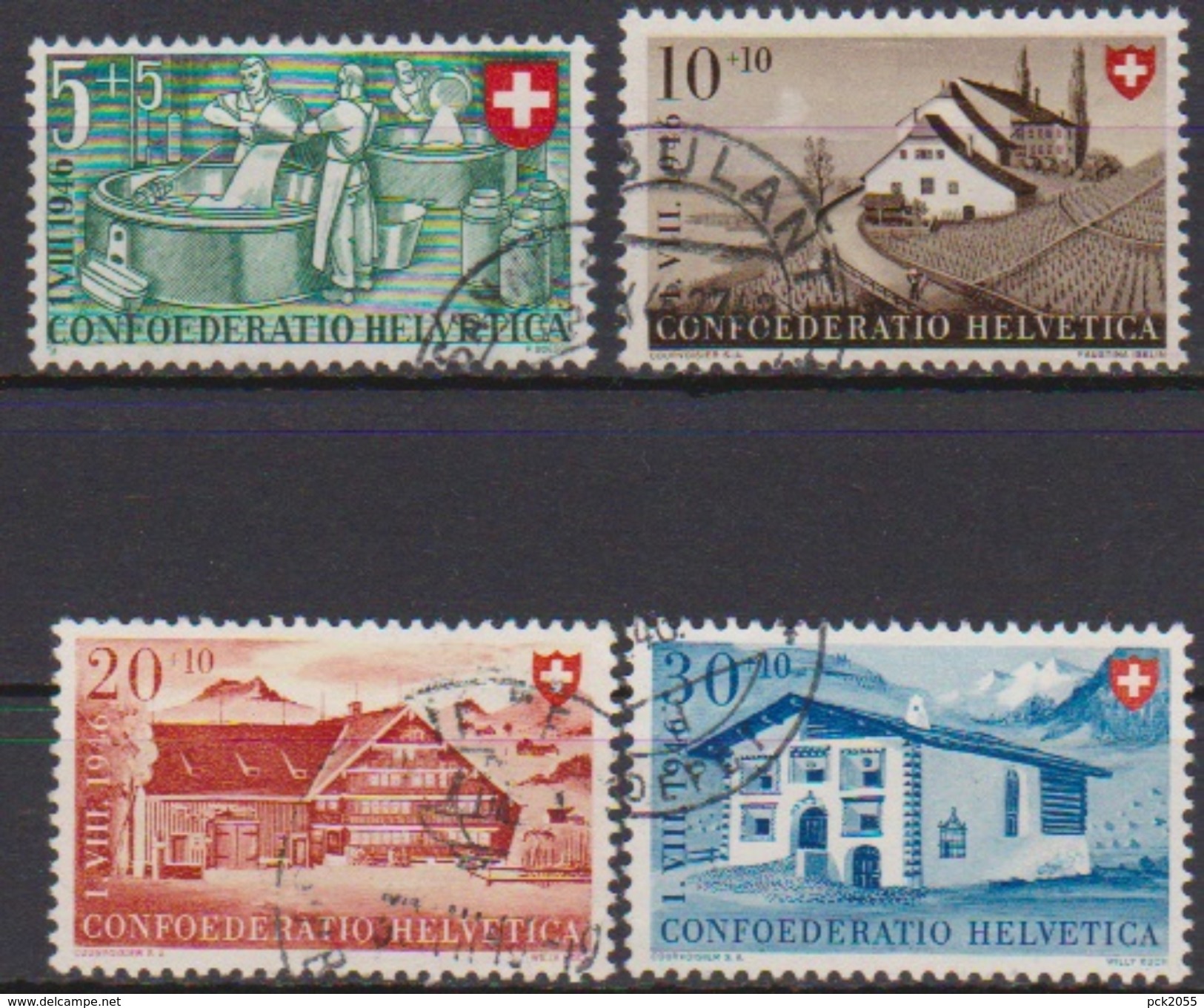 Schweiz 1946 MiNr. 471 - 474 O Gest. Pro Patria ( 2272 ) Günstige Versandkosten - Usati