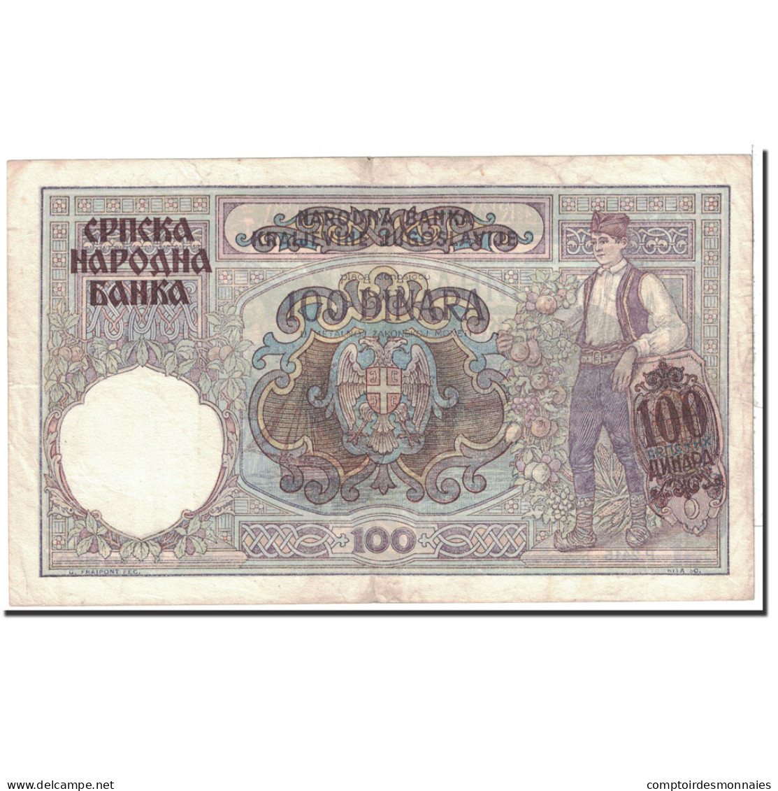 Billet, Serbie, 100 Dinara, 1941, 1941-05-01, KM:23, TTB+ - Serbie