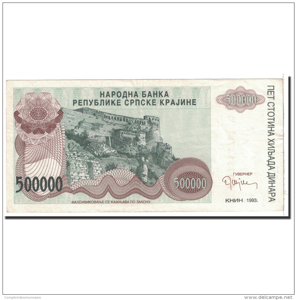 Croatie, 500,000 Dinara, 1993, KM:R23a, SUP - Croatia