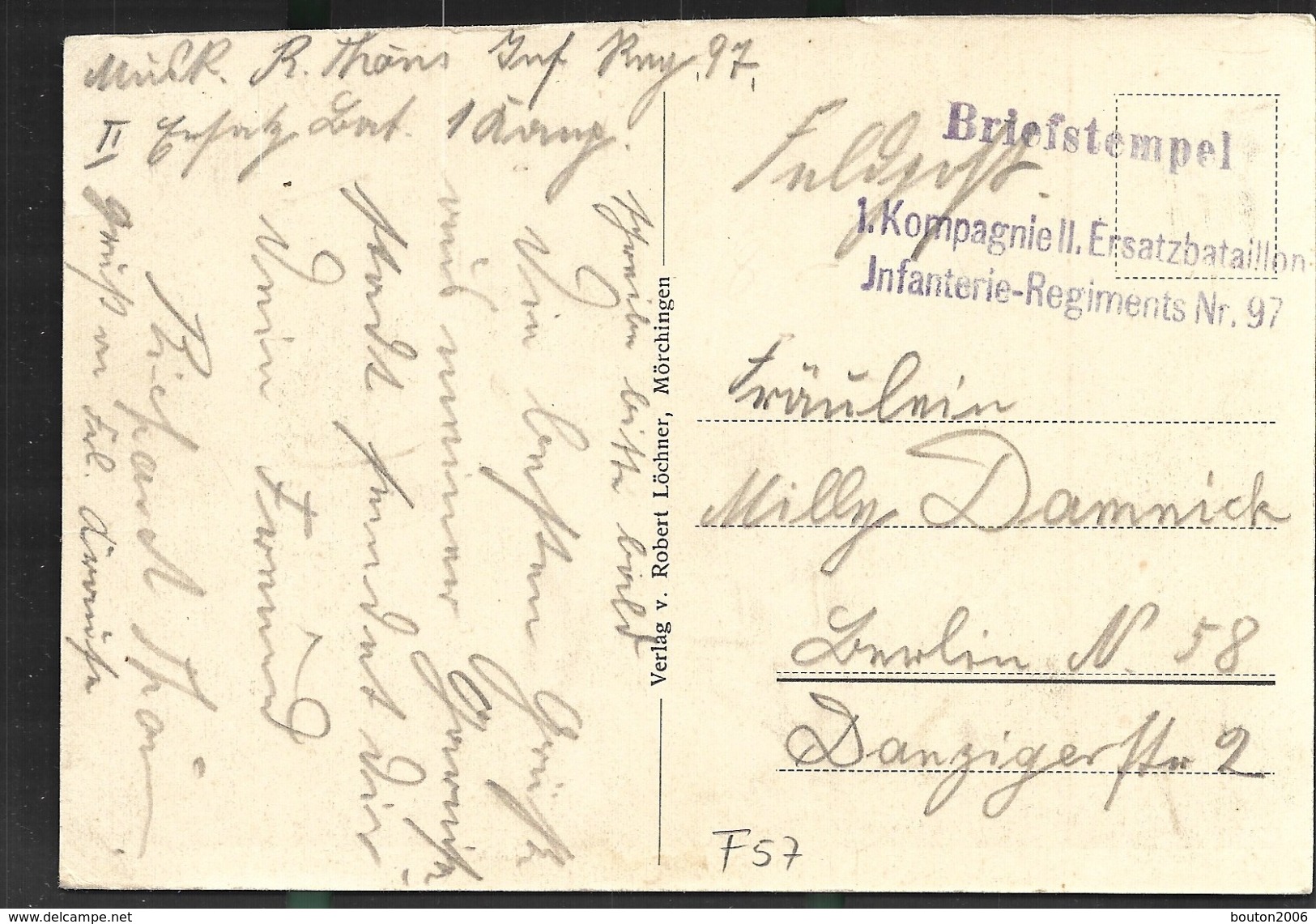 Morhange Vue Générale Tampon Stempel Infanterie Régiment N97 1te Compagnie 2te Ersatzbataillon - Morhange