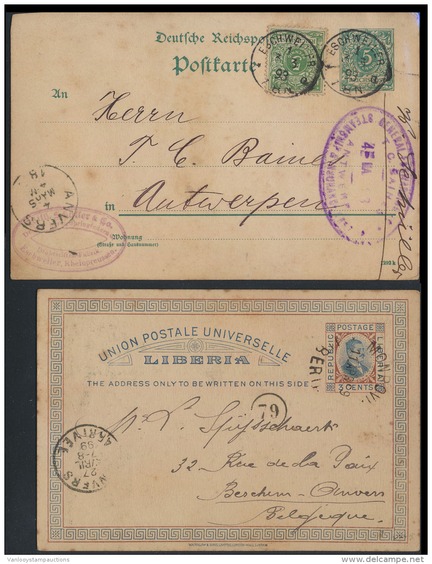 1892/1900, 10 Postwaardestukken Van Ango - Verzamelingen (in Albums)