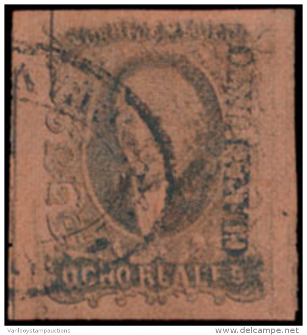 N&deg; 11 '1861 Hidalgo Zwart Op Roze Guanaj - Mexico