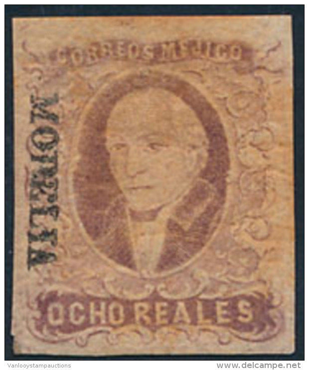 N&deg; 5A '1856 Hidalgo 8R Lila' Roestvlekje - Mexico