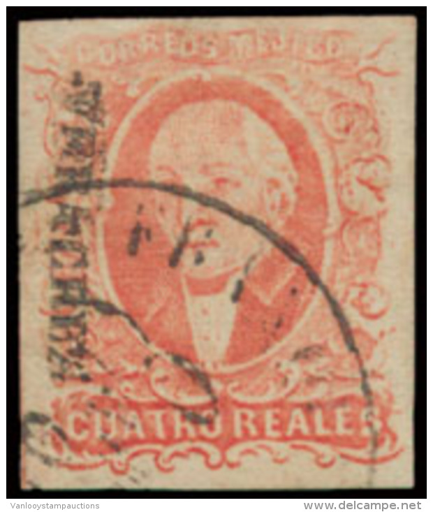 N&deg; 4A '1856 Hidalgo 4R Rood Vera Cruz' Z - Mexique