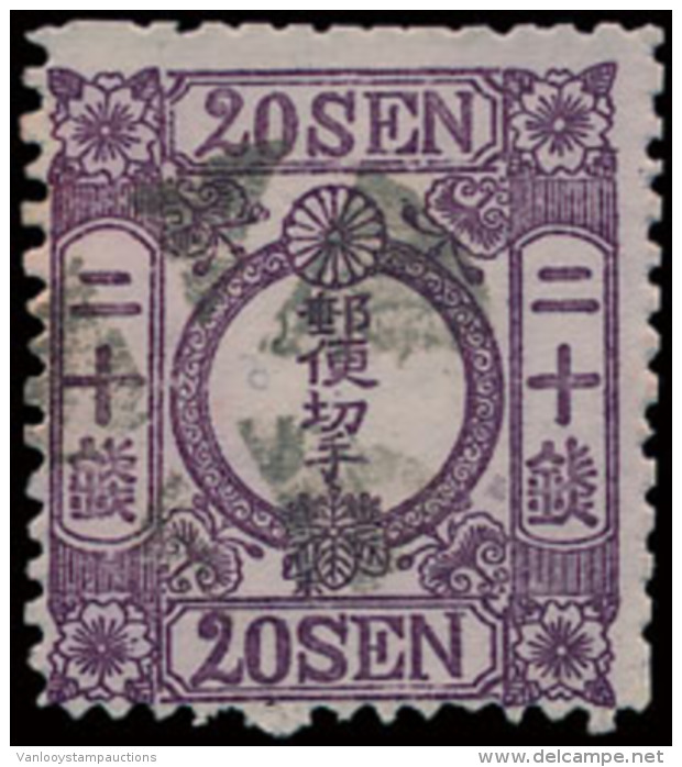 N&deg; 14 '1872 Cherry Blossom 20 Sen Violet - Andere & Zonder Classificatie