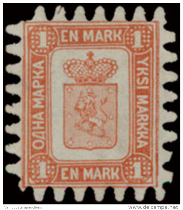 N&deg; 10 '1866, 1 Mark Geelbruin' Ondanks M - Andere & Zonder Classificatie