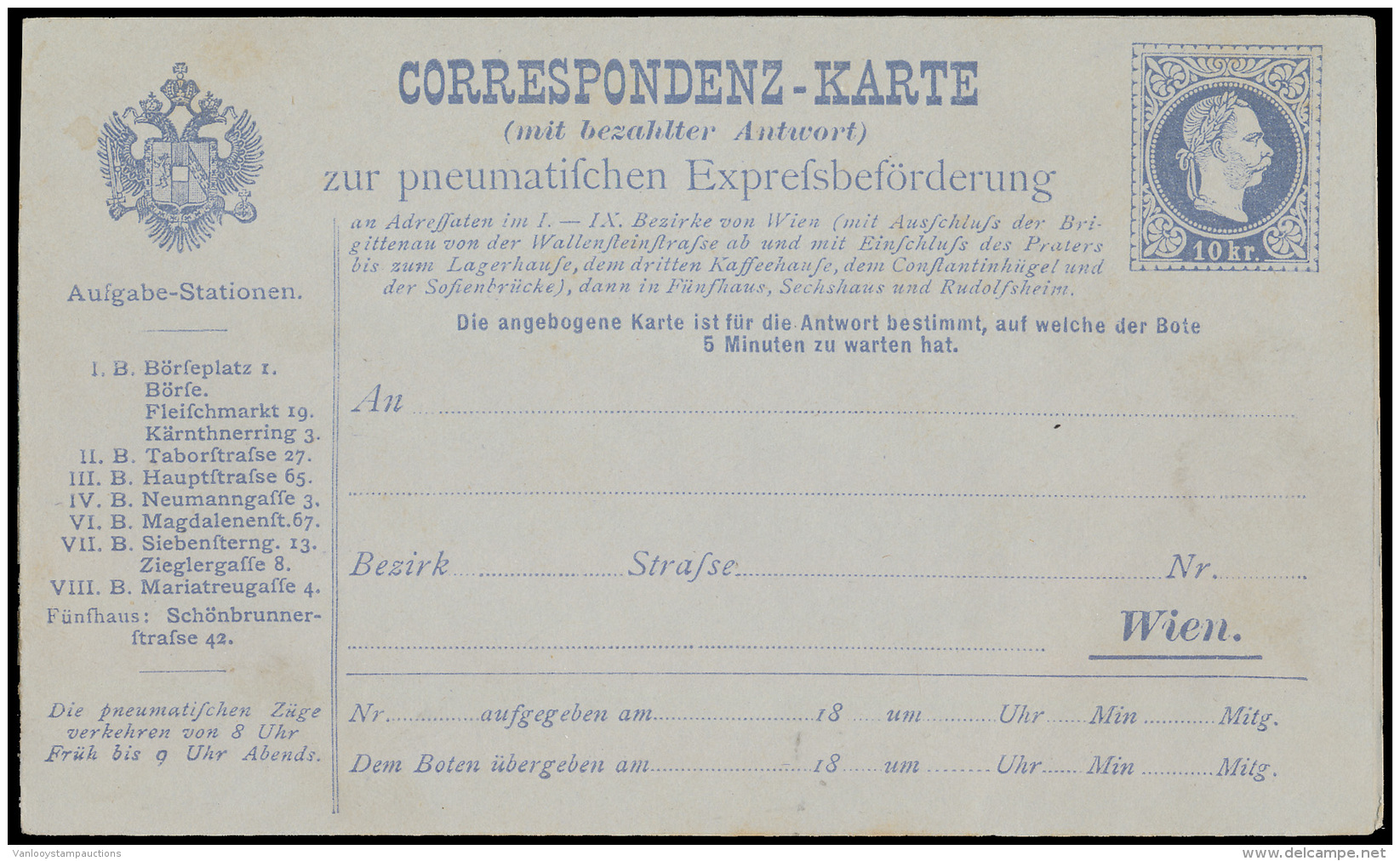 1875/1921, Mooie Verzameling 'Rohrpost' - Andere & Zonder Classificatie