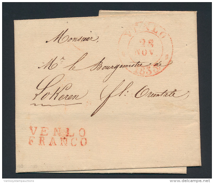 1835, Voorloper, (zonder Inhou)d, VENLO - ...-1852 Préphilatélie
