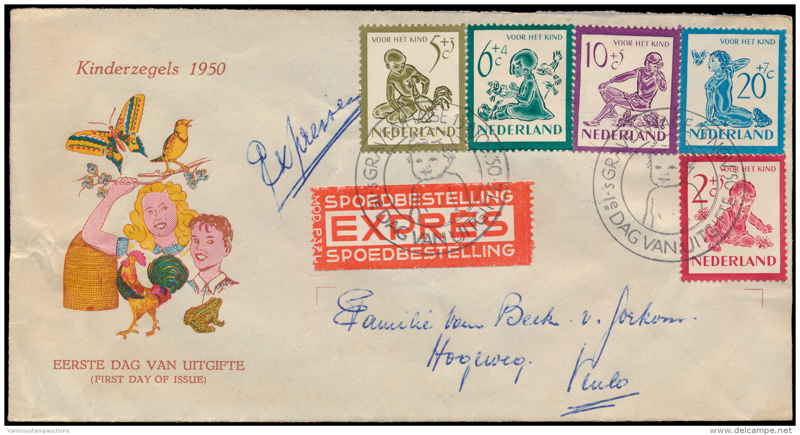 E 4 'Kinderzegels 1950' Per Express Vers - Andere & Zonder Classificatie