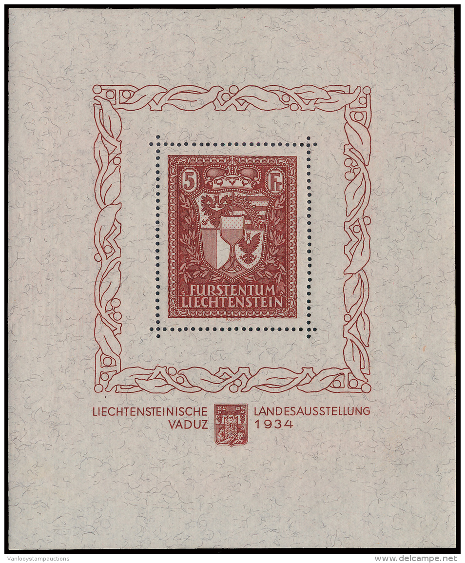 BF 1 'Vaduz 1934' Prachtig (Yv &euro; 2.500) - Andere & Zonder Classificatie