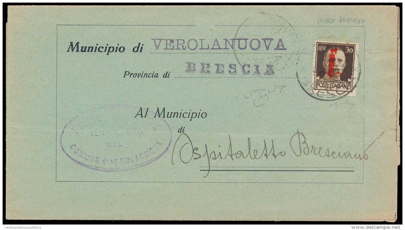 1944, Brief Van Verolanuova Naar Ospital - Zonder Classificatie