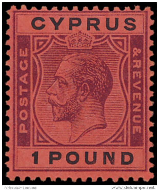 N&deg; 102 '1924 George V, 1 Pound Purple An - Andere & Zonder Classificatie