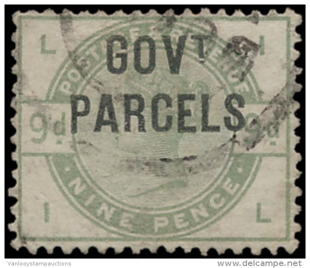 N&deg; O 63 '1883, 9d Dull Green, Govt Parce - Andere & Zonder Classificatie