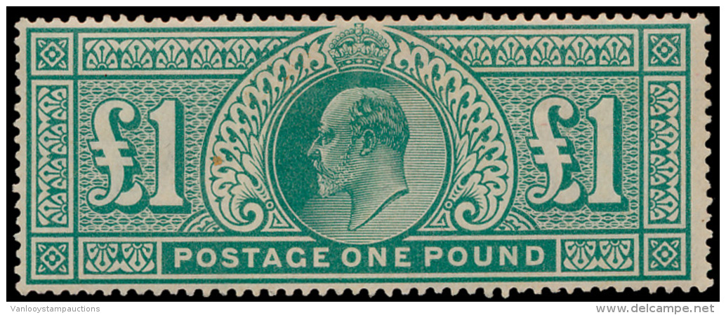 N&deg; 265 '1902 Edward VII &pound; 1 Dull Blue-gr - Andere & Zonder Classificatie