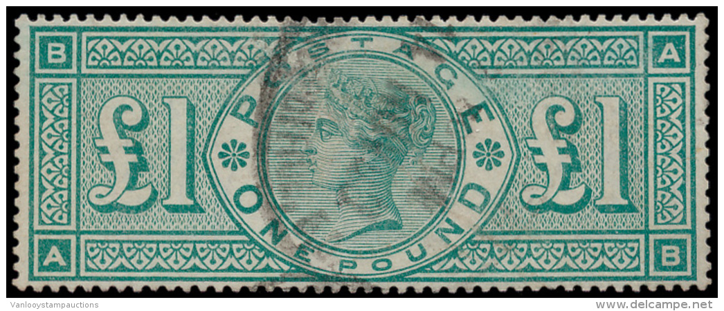 N&deg; 212 '1891 Victoria &pound; 1 Green' Enkele - Andere & Zonder Classificatie