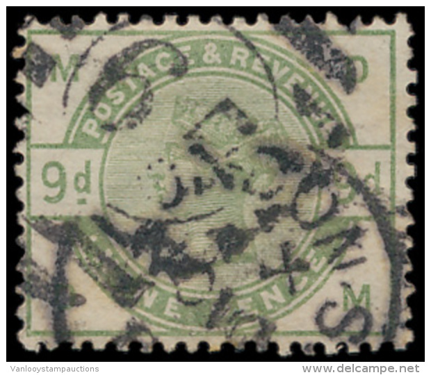 N&deg; 195 '1883, 9d Dull Green', Zm (SG &pound; 4 - Andere & Zonder Classificatie