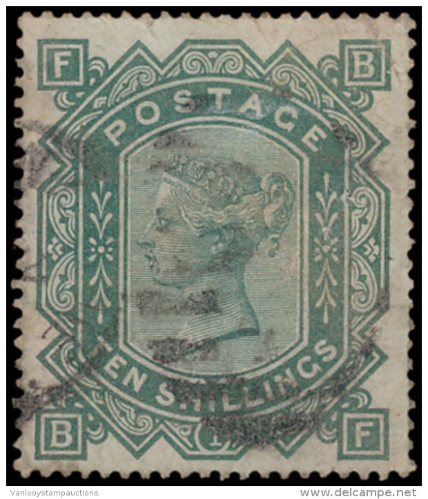 N&deg; 135 '1867, 10 Sh Greenish Grey' Zeer - Andere & Zonder Classificatie