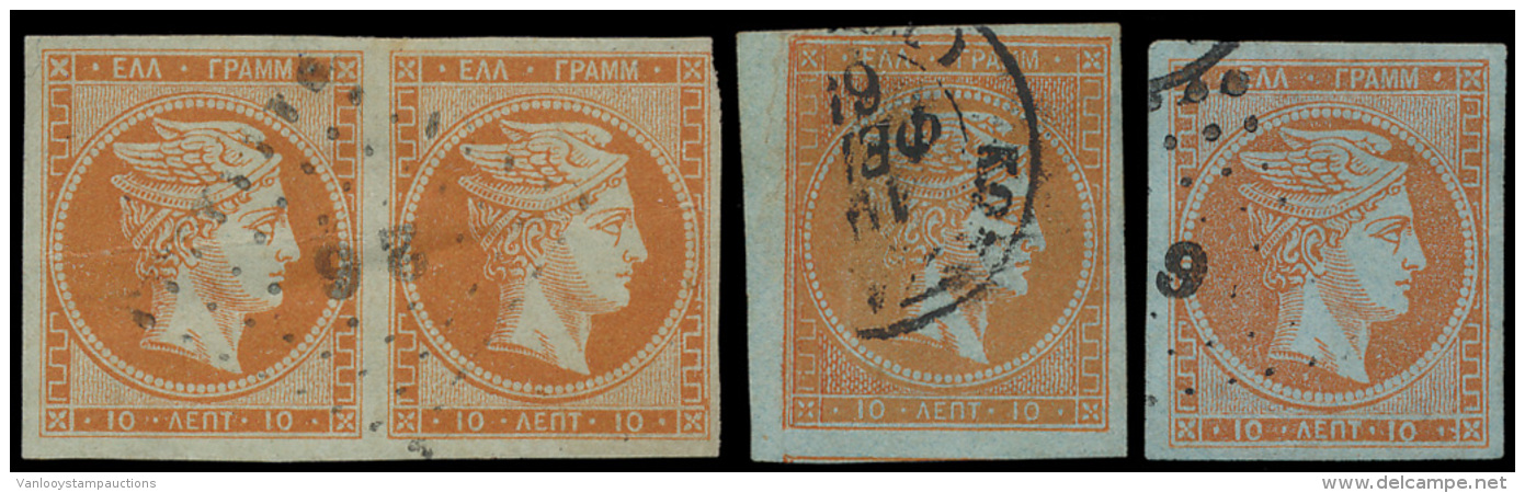 1861/1882 '10 L Oranje' Verzameling Vd D - 070: Fine