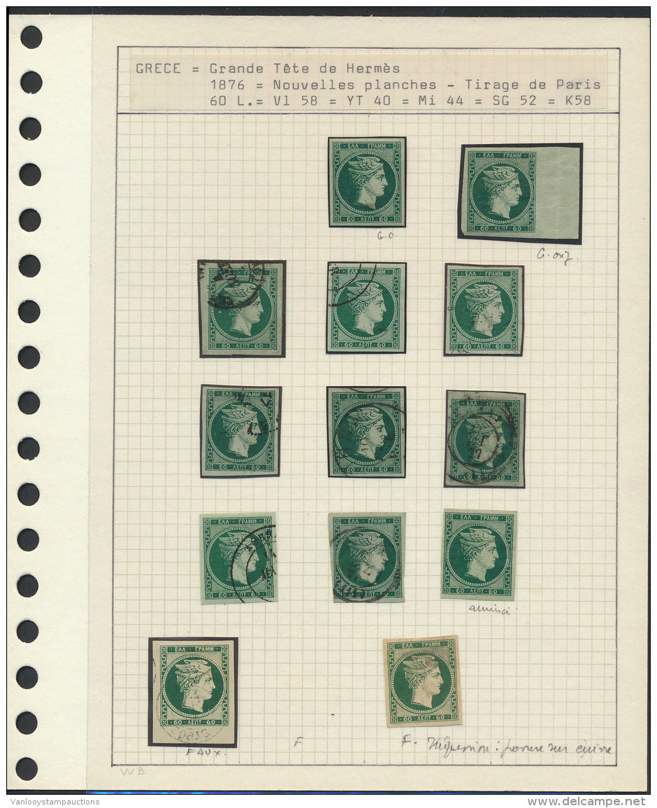 N&deg; 40 En 42 '1876, 60 L Donkergroen' Mee - Andere & Zonder Classificatie