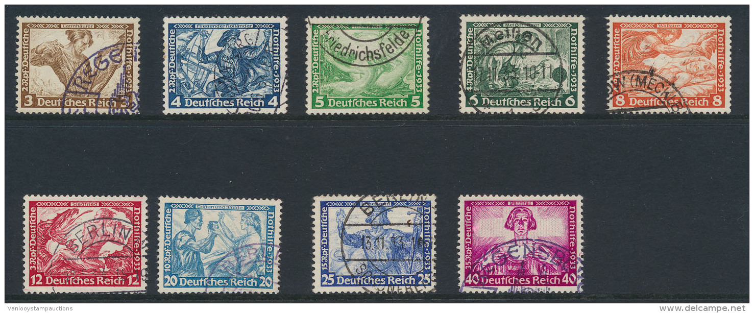 N&deg; 499/507 '1933 Wagner', Zm/m (Mi &euro; 380 - Andere & Zonder Classificatie