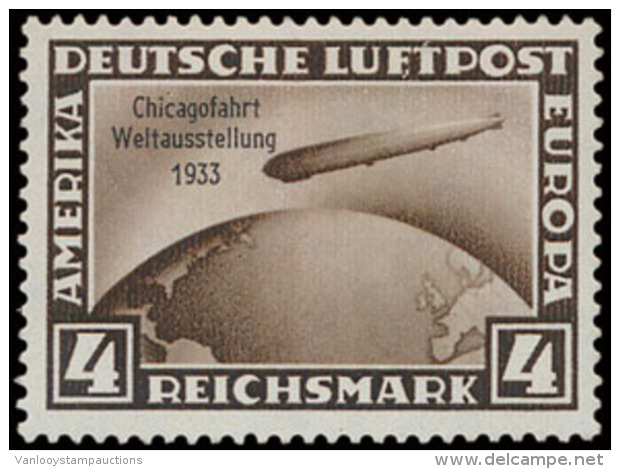 N&deg; 498 '1933 Zeppelin Chicagofahrt 4RM', - Andere & Zonder Classificatie