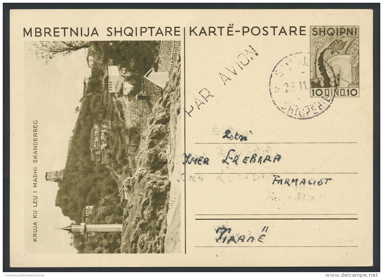 1937, Ge&iuml;llustreerde Briefkaart Skanderb - Albanië