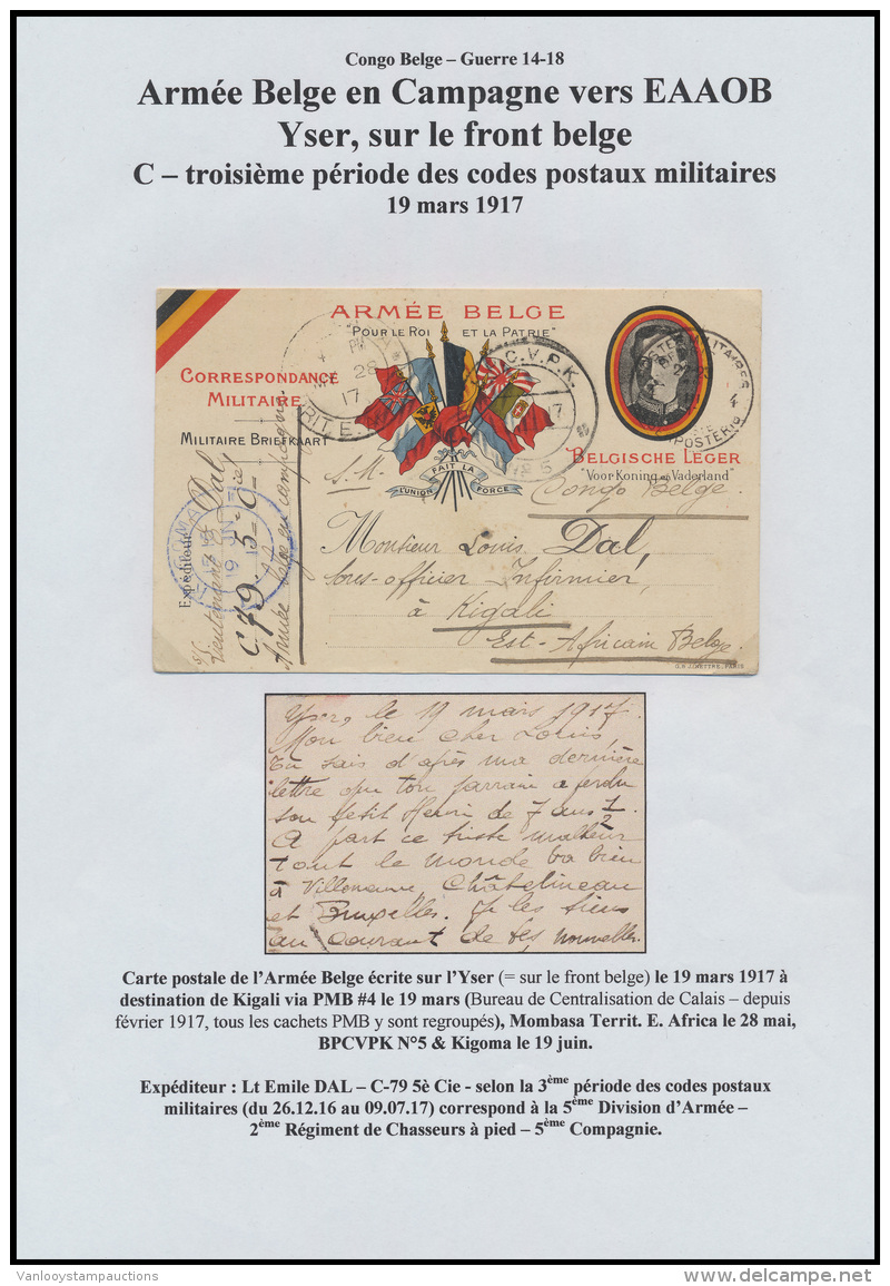 1917 &ndash; Postkaart Van Belgische Leger Uit - Brieven En Documenten