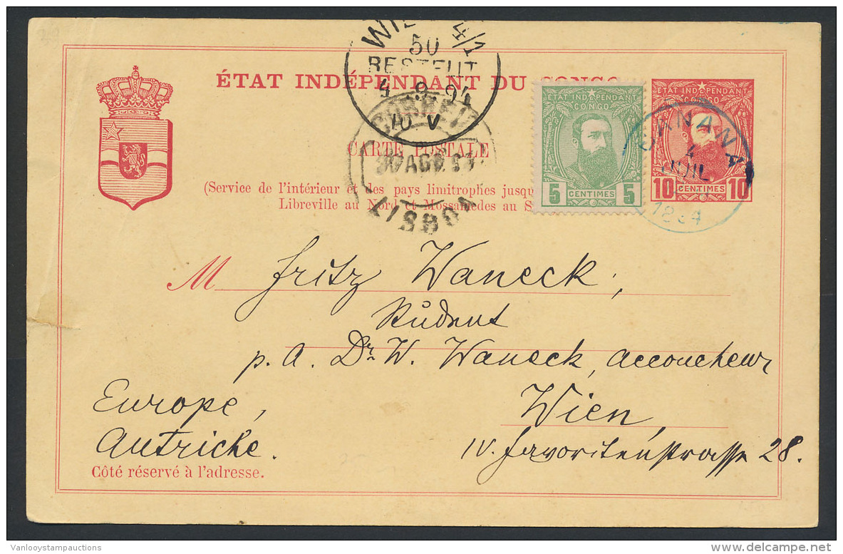 1894, PWS Nr 10 En N&deg; 6 (geel-groen) Uit - Postwaardestukken