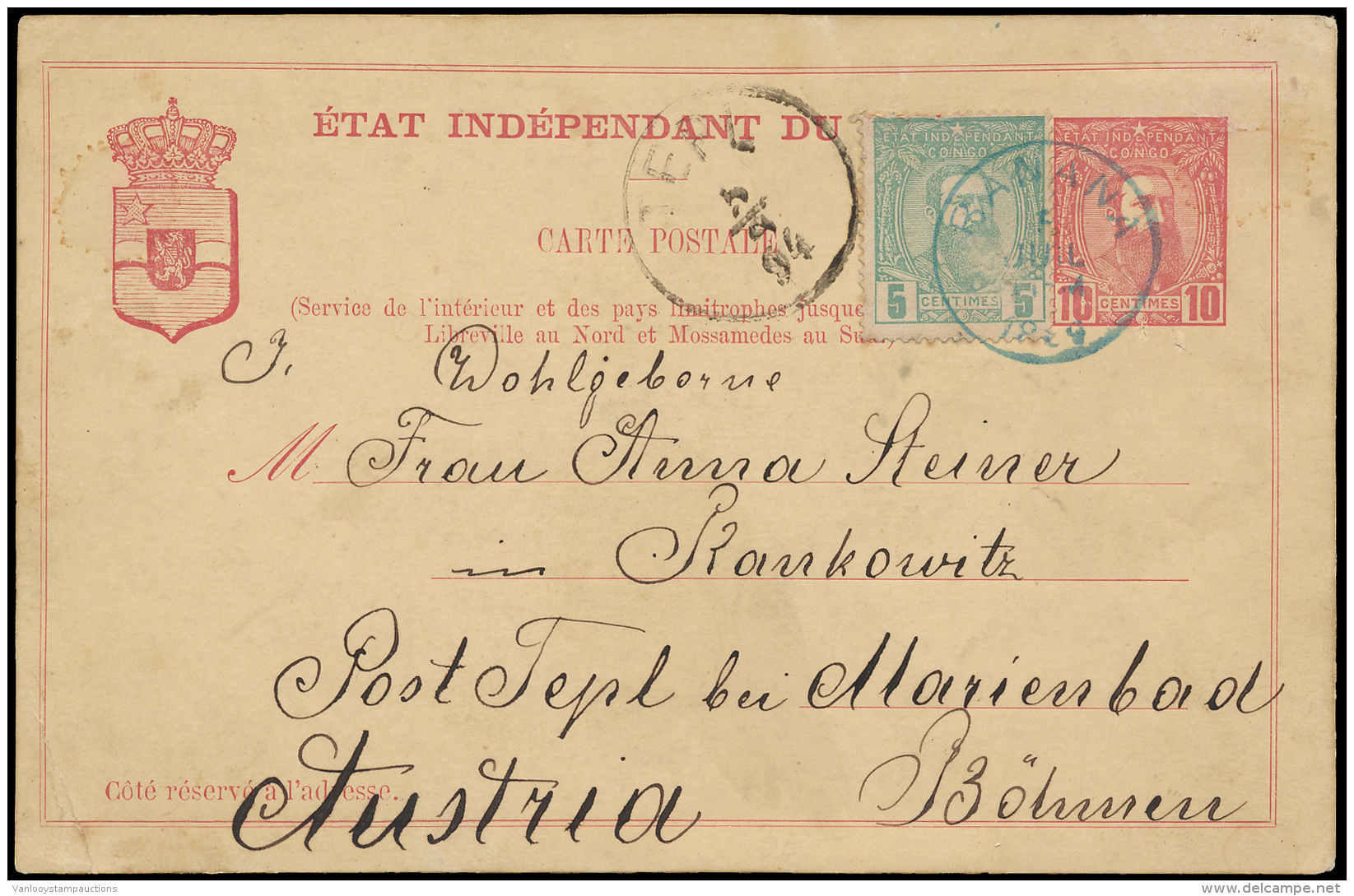 1894, PWS Nr 10 + OBPN&deg; 6a (groen) Uit B - Postwaardestukken
