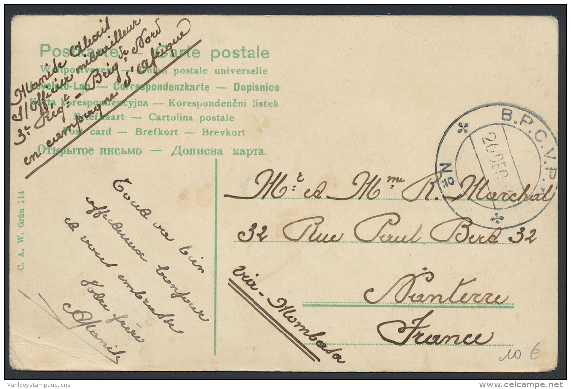 1916, Postkaart B.P.C.V.P.K. N&deg; 1 Op  20 - Andere & Zonder Classificatie