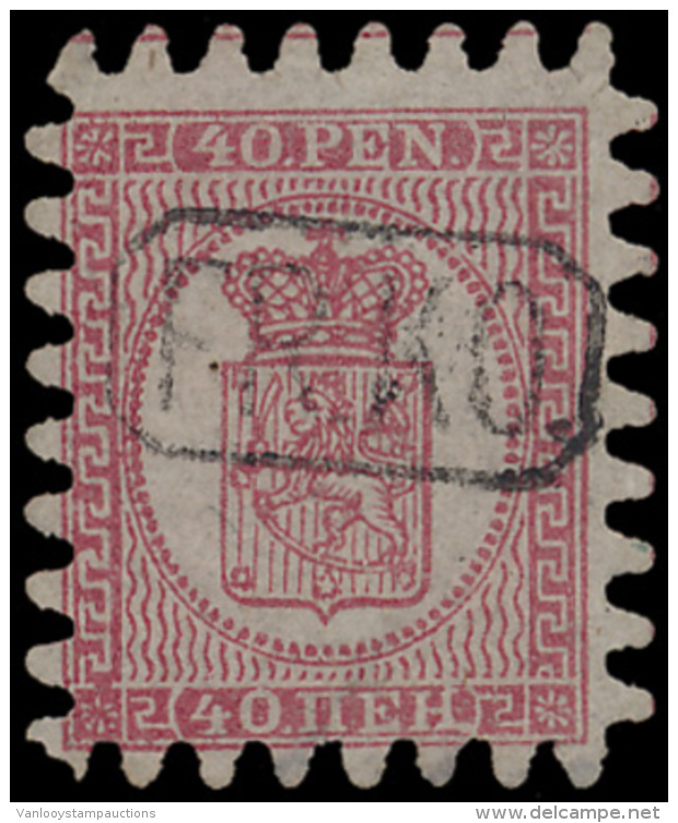 N&deg; 9b '40p Roze Op Dun Papier' Zeer Mooi - Gebruikt