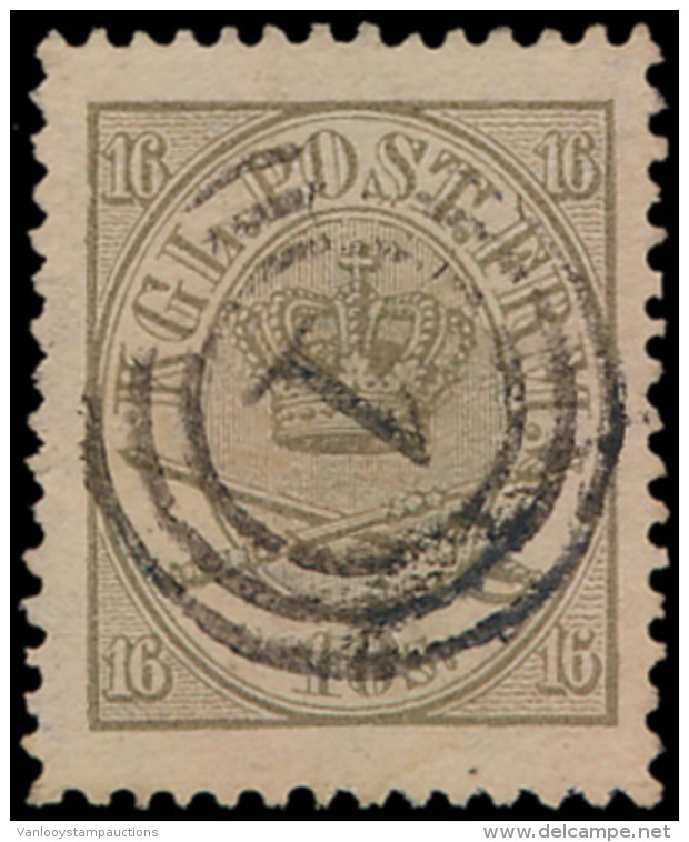 N&deg; 15 '1864, 16 S Olijf' Zm (Yv &euro; 220) - Gebruikt