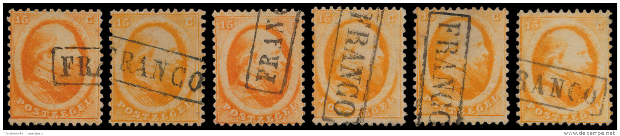 N&deg; 6 '15 Cent Oranje' (6x), Uitgezochte - Andere & Zonder Classificatie