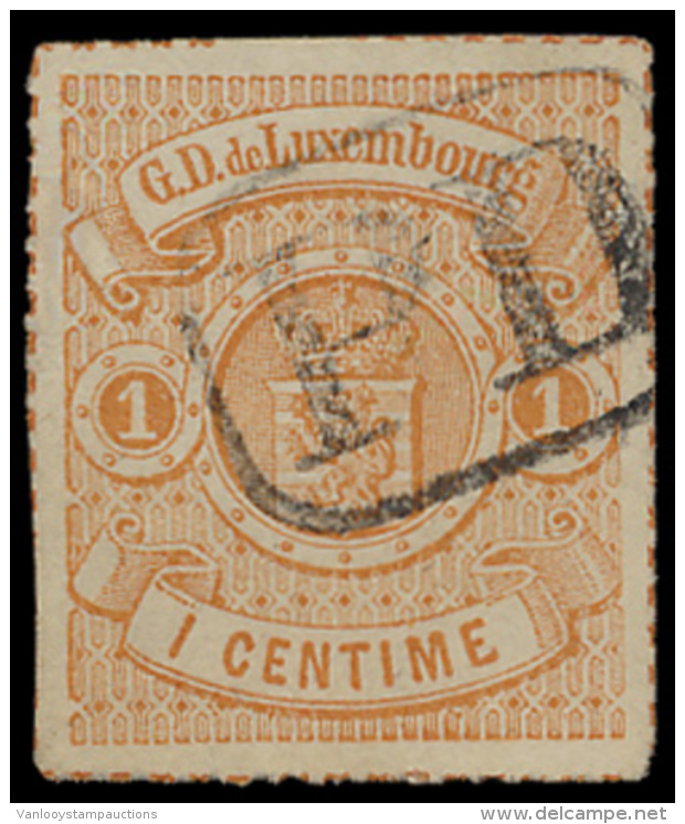N&deg; 16a '1c Oranje Met Gekleurde Doorstee - 1852 Willem III