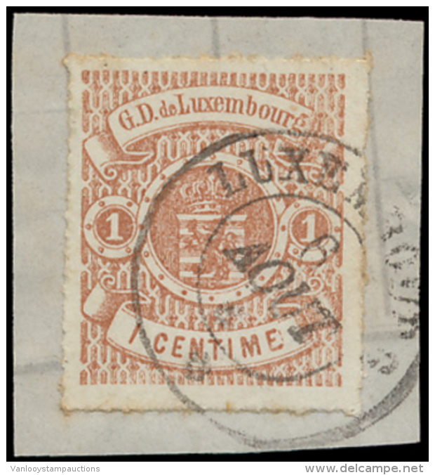 N&deg; 12 '1cbruinrood Met Kleurloze Doorste - 1852 Willem III