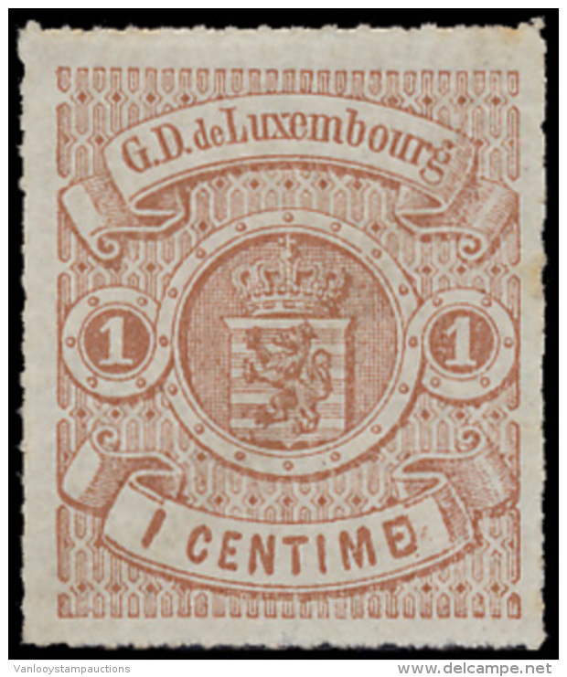 N&deg; 12 '1c Lichtbruin Met Kleurloze Doors - 1852 Willem III