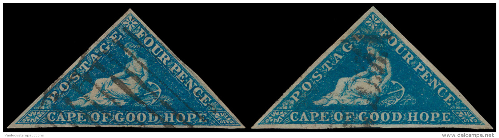 Cape Of Good Hope : N&deg; 4 '1853 Driehoek - Kaap De Goede Hoop (1853-1904)