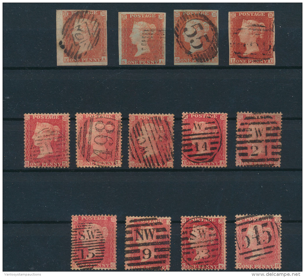 1841/1857 '13 Red Pennies' 4 Ongetand En - Gebraucht