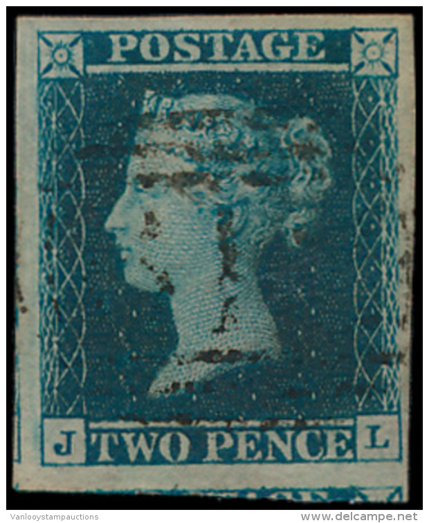 N&deg; 15 '1841, 2 Pence Deep Full Blue, Unu - Gebruikt