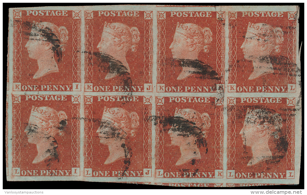 N&deg; 8 '1841, 1d Red-brown' (Blok Van 8) P - Gebruikt